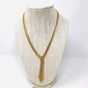 Sterling silver with gold overlay, layered tassel necklace, made in Peru